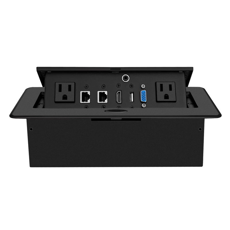 Jiangce Table Pop up Power Date Center Connection Box with Outlet Network HDMI for Conference Desk - Image 1
